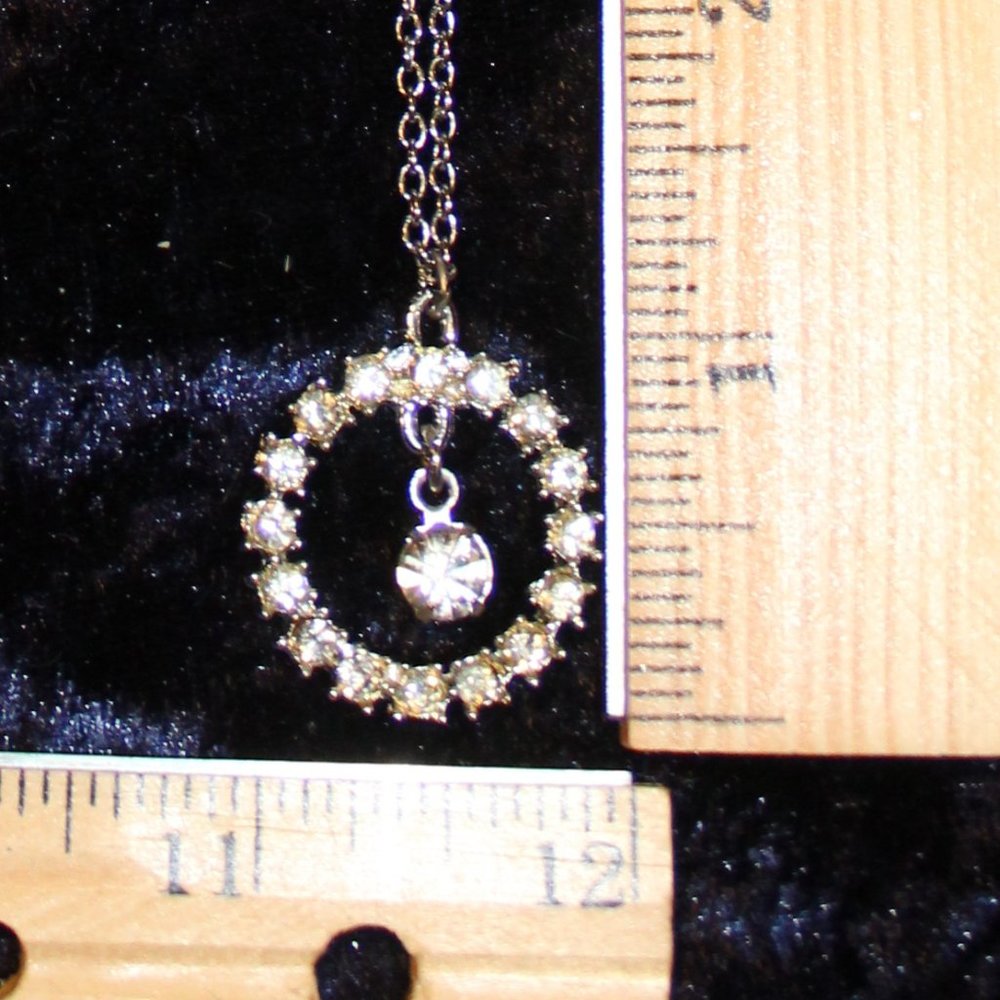 Circle Rhinestone Necklace